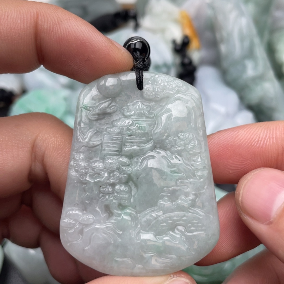 翡翠未镶嵌吊坠(不含链)