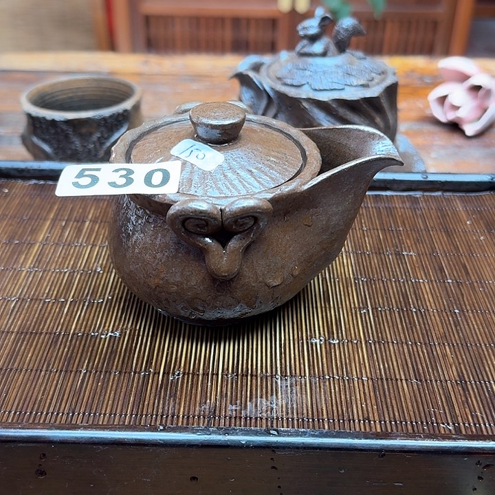 纯手工制作粗陶茶具