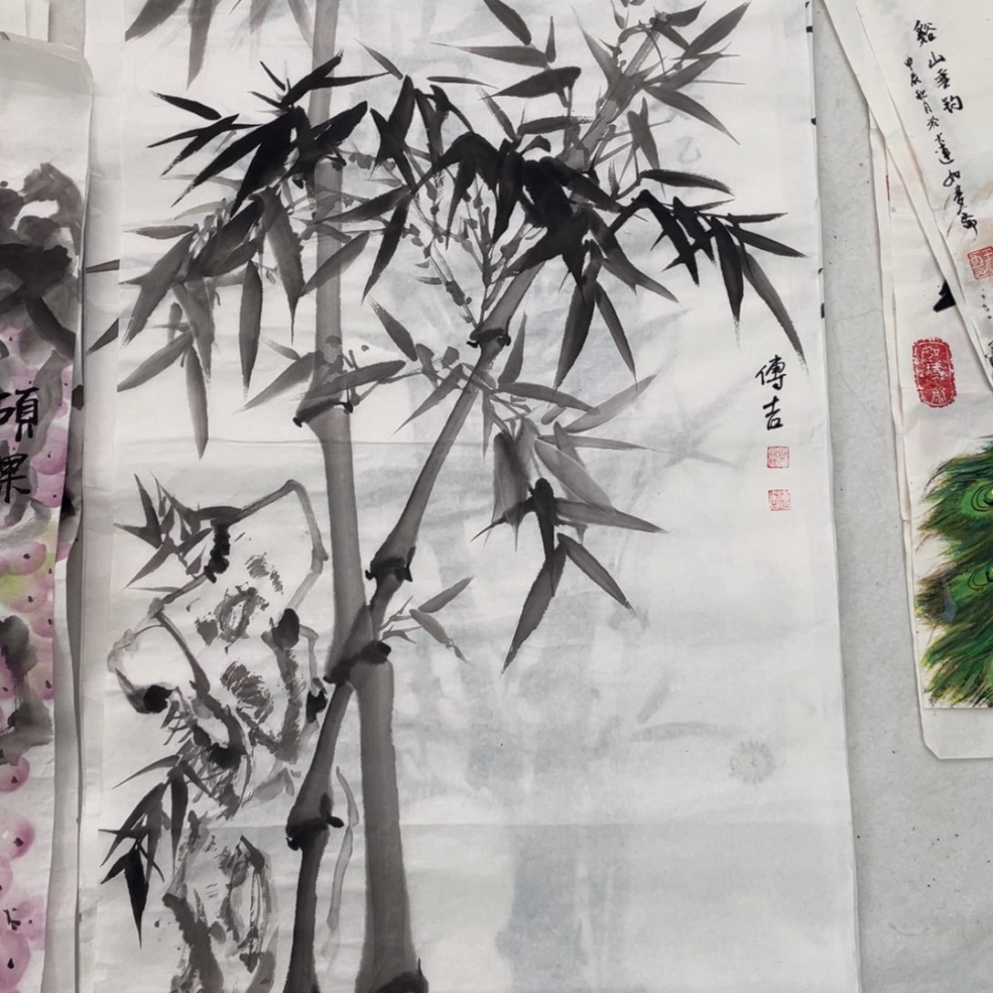 国画傅吉老师绘画
