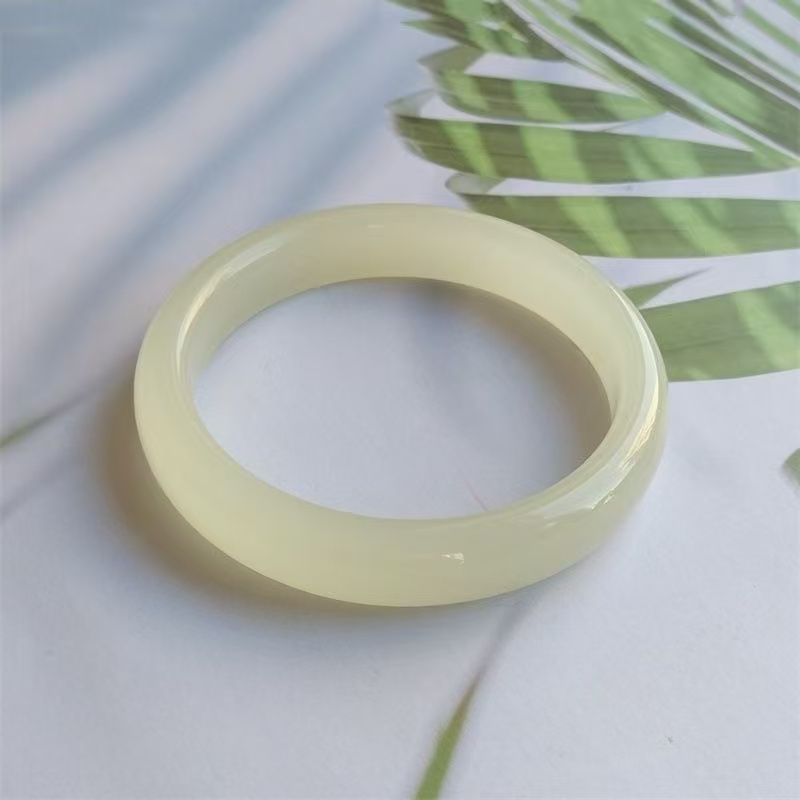 【门店爆款】新疆和田玉天然蜂蜜水正圈手镯送妈妈女友礼物01