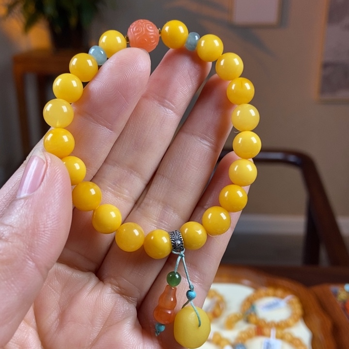 琥珀手链未镶嵌蜜蜡手串8