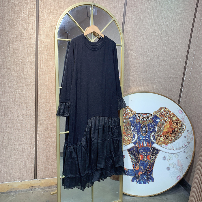 BQ992孕妇黑色连衣裙90-140