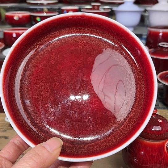 景德镇陶瓷红马坊壶承