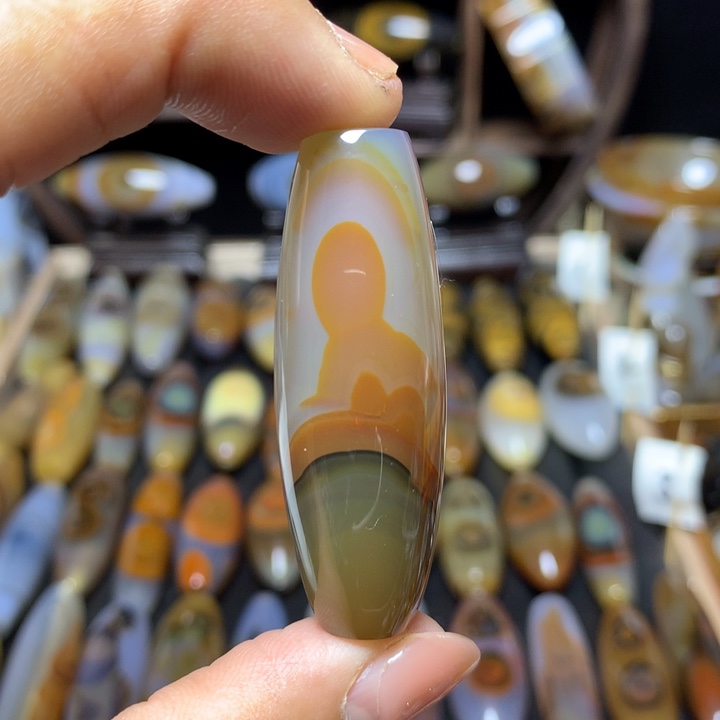 玛瑙/玉髓笔搁未镶嵌