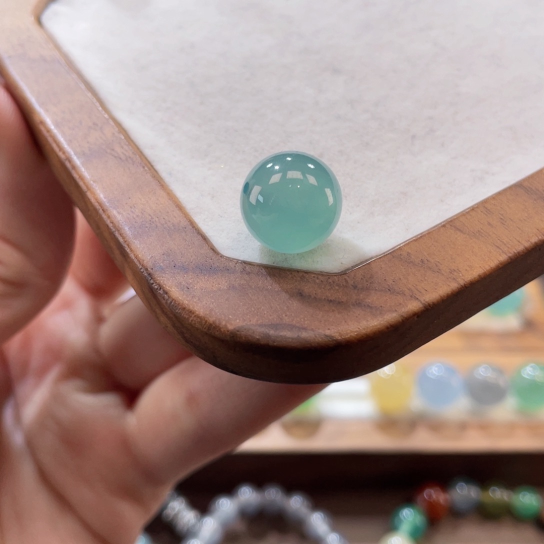 翡翠手链未镶嵌卡11.9孔雀蓝