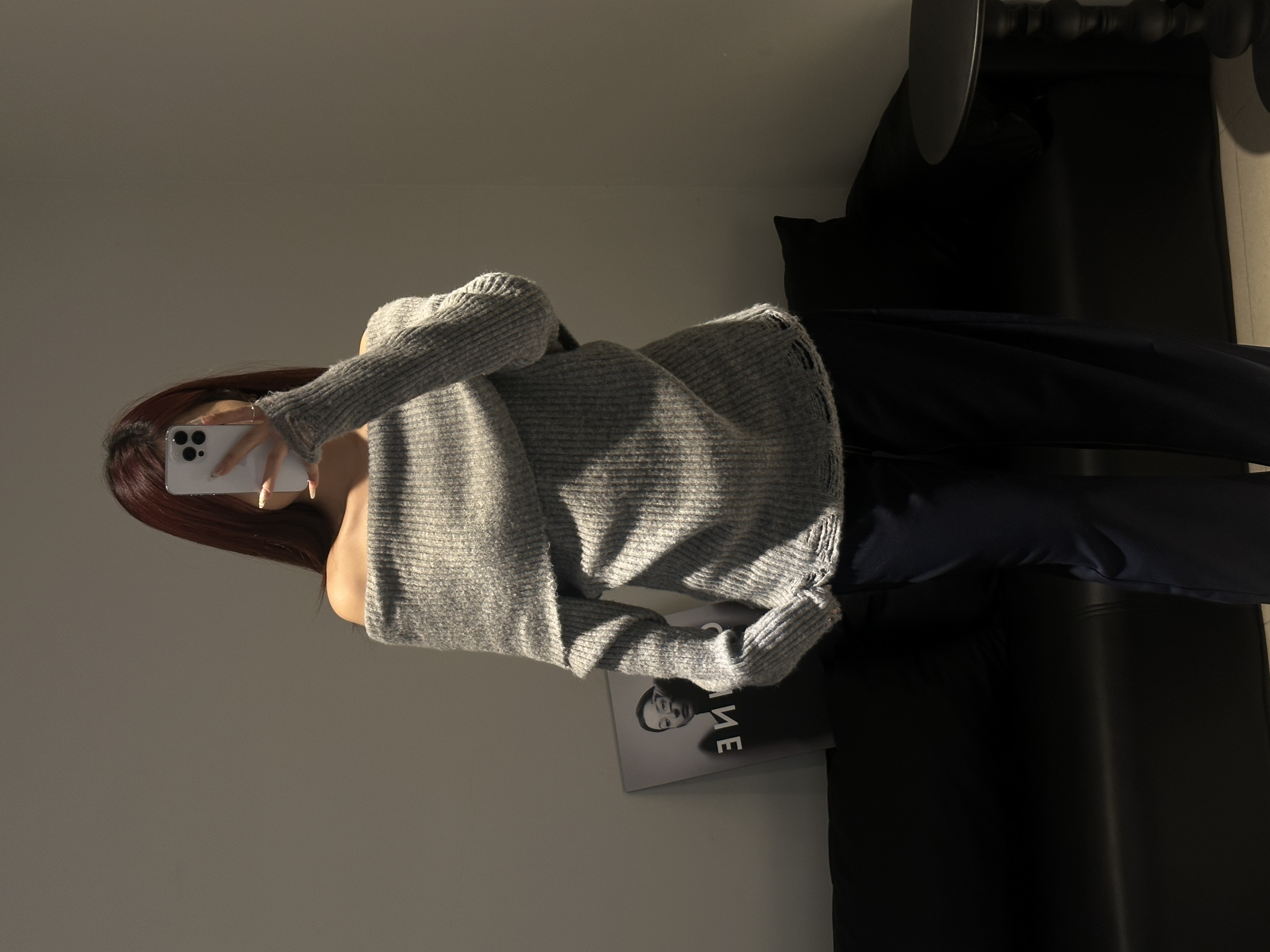 【静奢复古】一字领针织适中毛针织衫打底宽松复古休闲秋冬季-3588