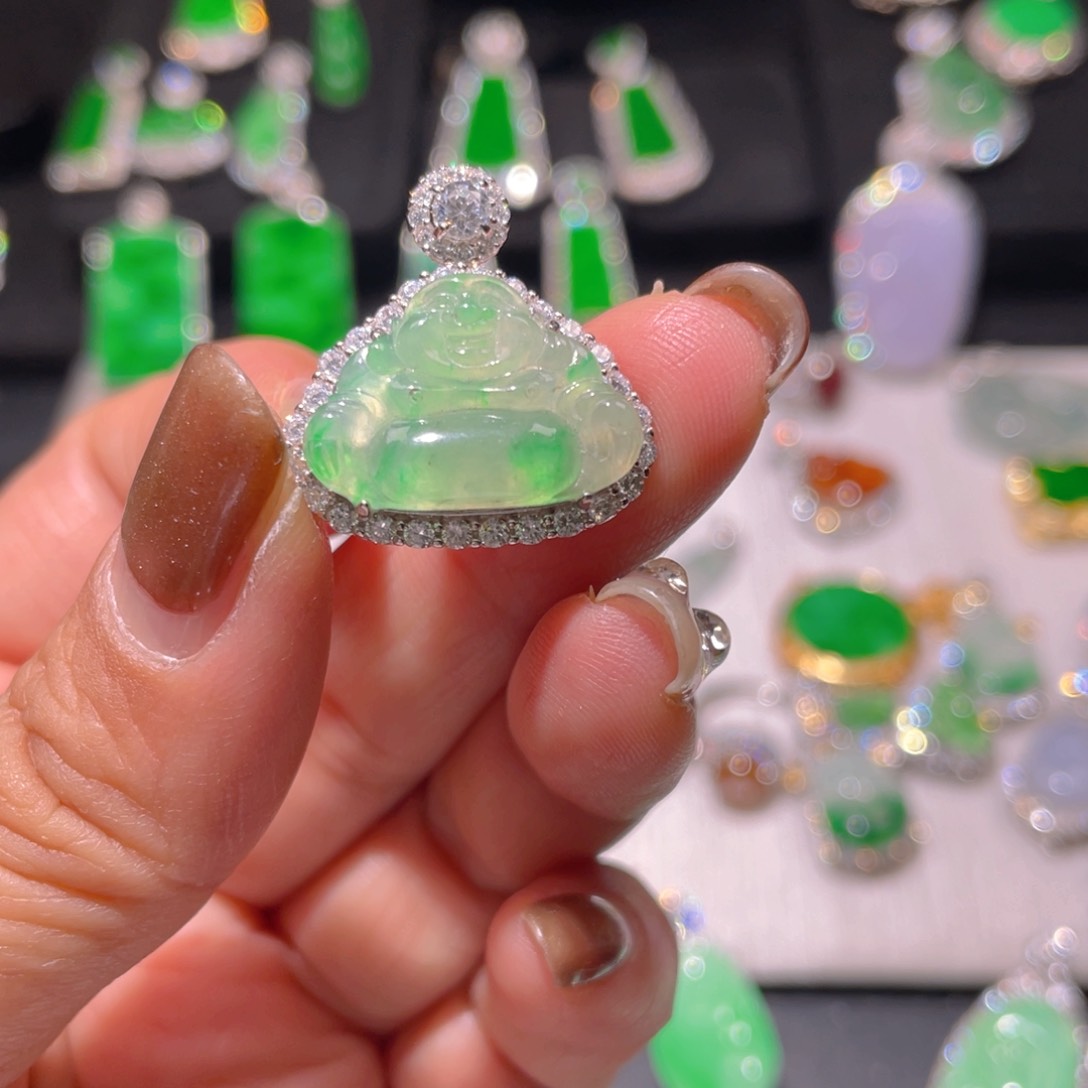 翡翠颈饰银S925镶嵌文*※精品