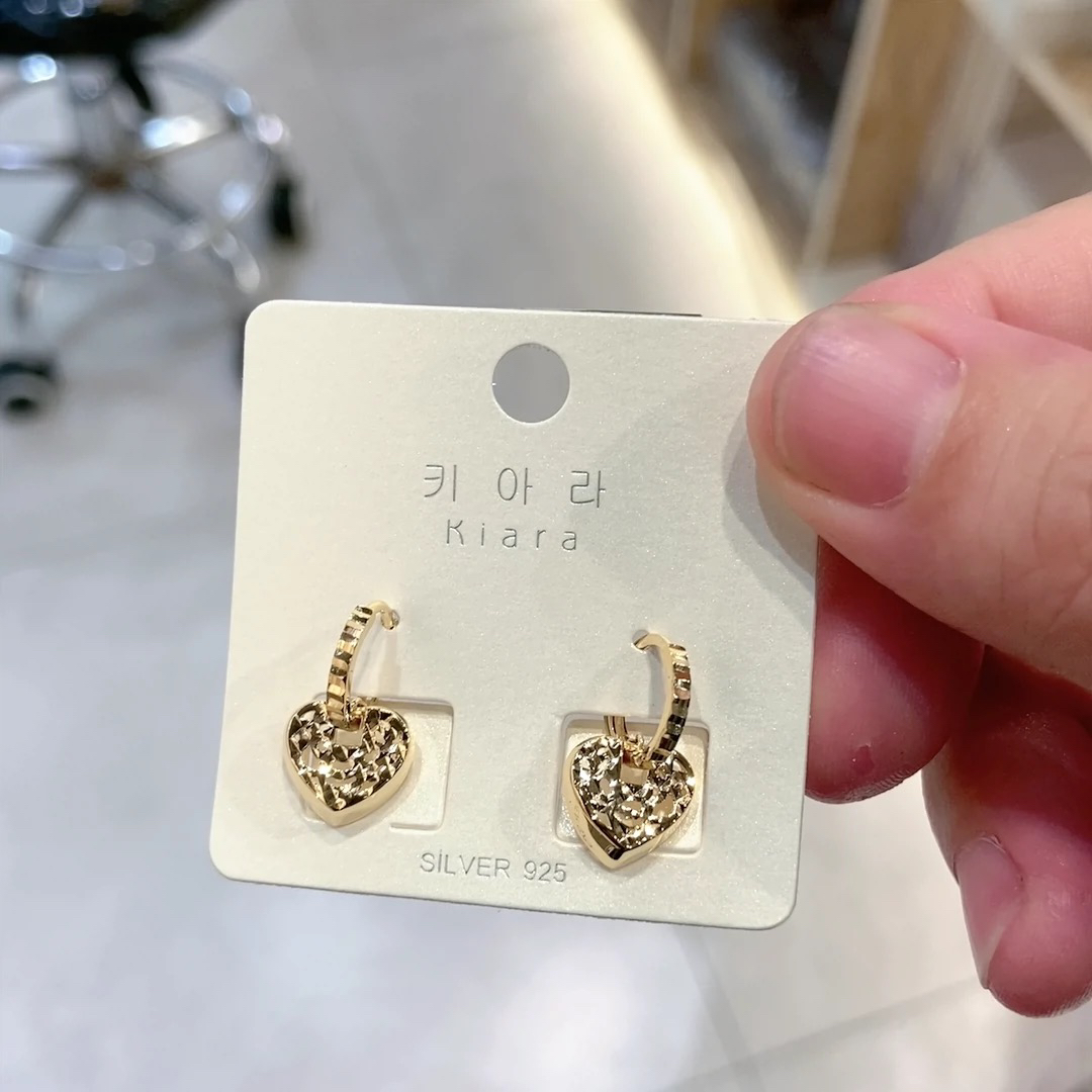 925银耳饰 1623 琪娅拉品牌新款s925纯银12.5mm耳扣耳环