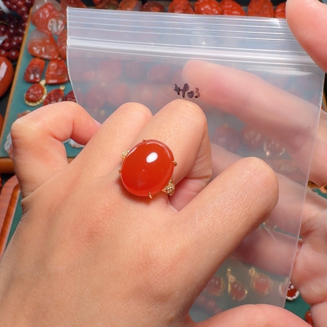 南红玛瑙南红银S925镶嵌