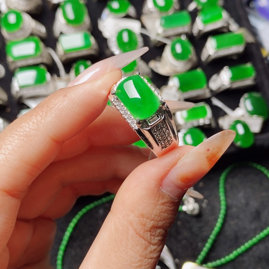 未镶嵌戒指翡翠天然翡翠正品