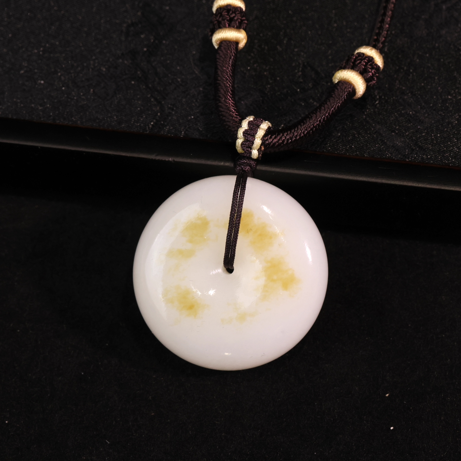 【新疆马爷珠宝】女士/宝宝糖白平安扣-35*13.7