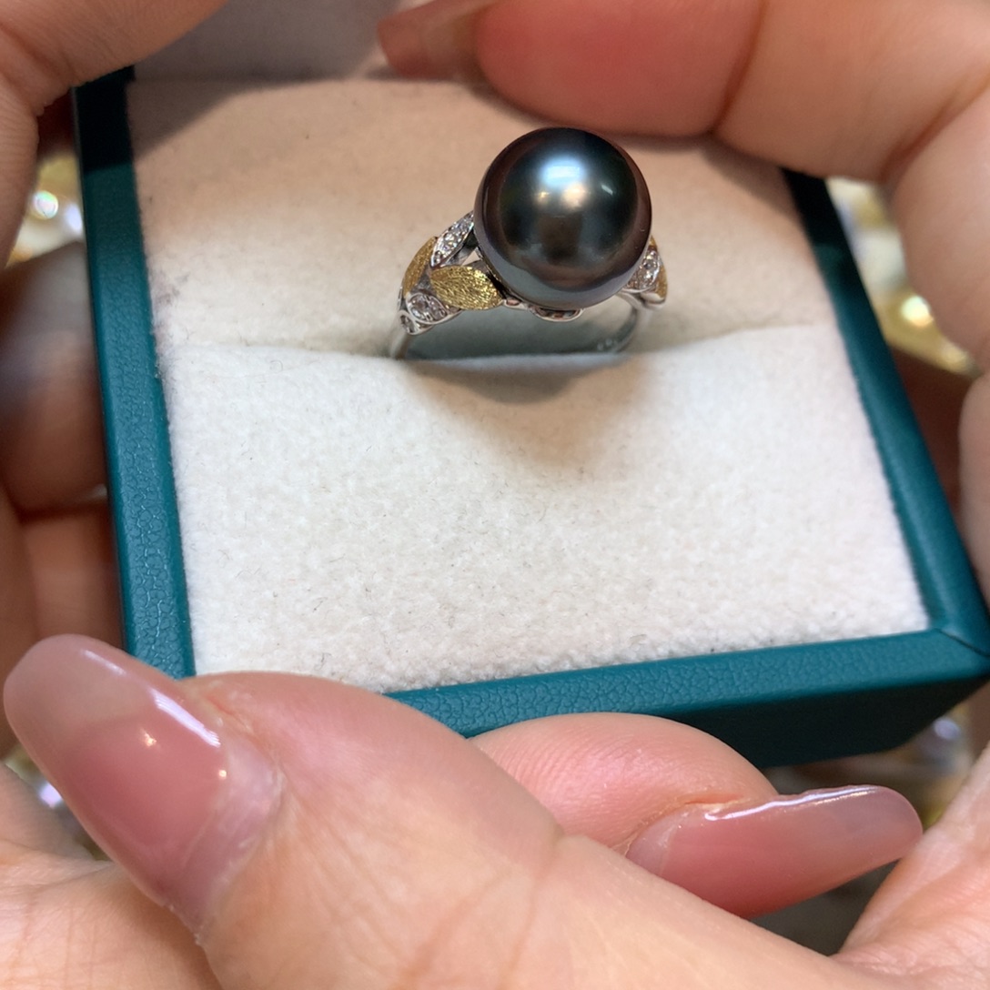 海水珍珠戒指银S925镶嵌
