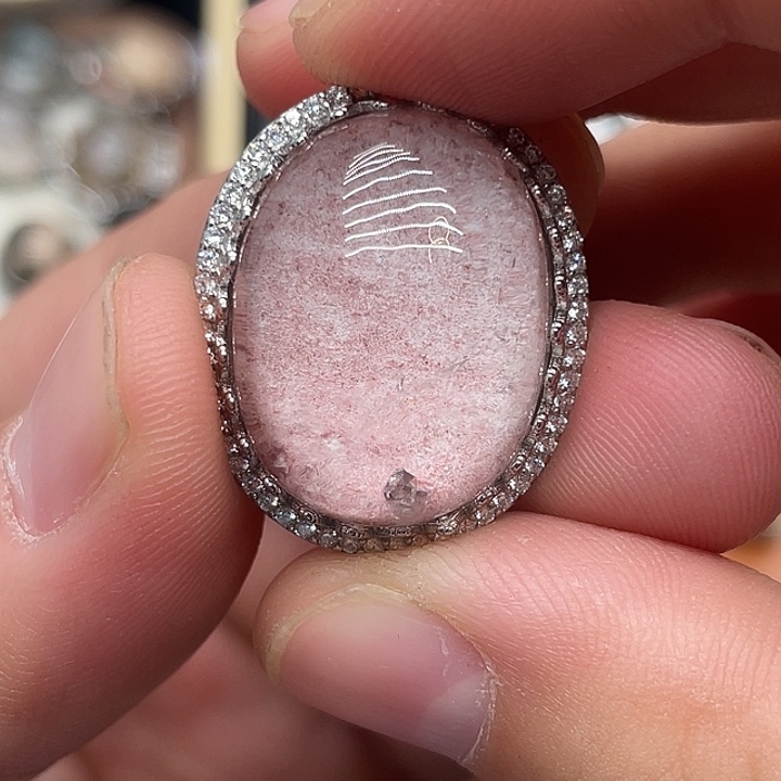 吊坠(不含链)水晶银S925镶嵌111111111111