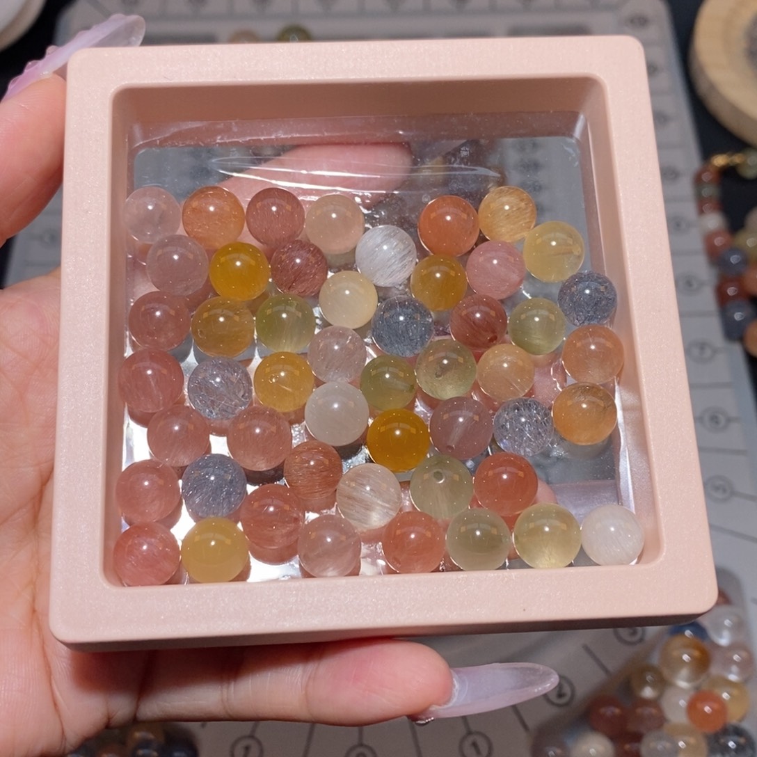 N***卷未镶嵌手链水晶彩兔毛项链（定制➕扣头）