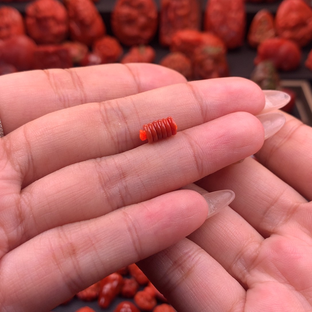 南红玛瑙南红川料原矿精工隔片5.2mm未镶嵌