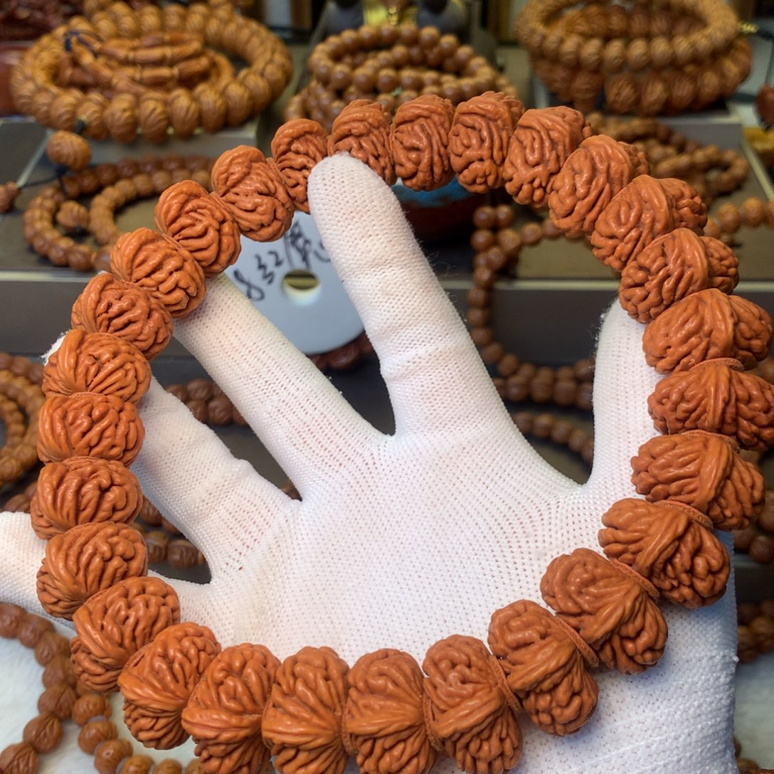 苍***苑手串桃核秦岭龙纹