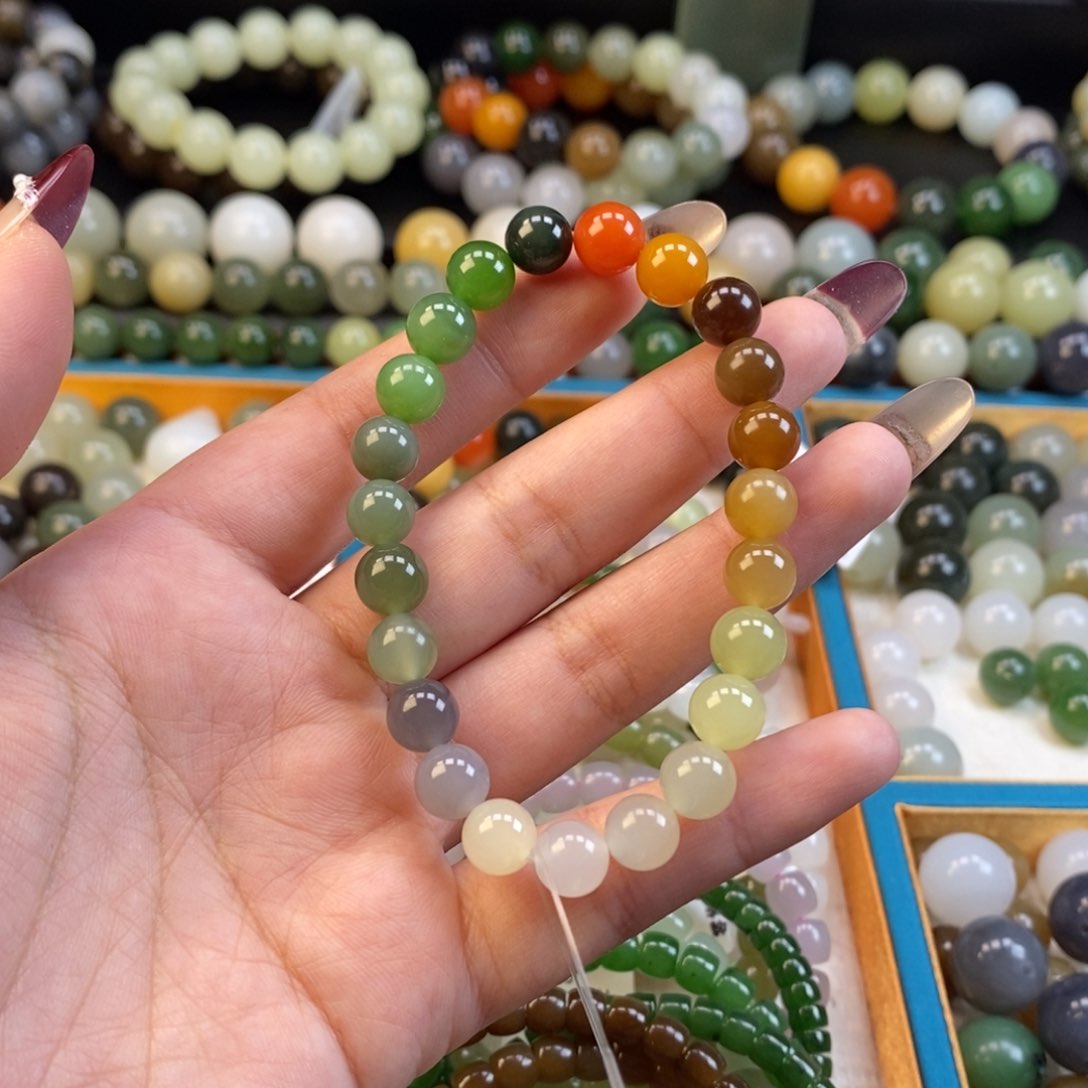 和田玉手串未镶嵌多宝手串z 8