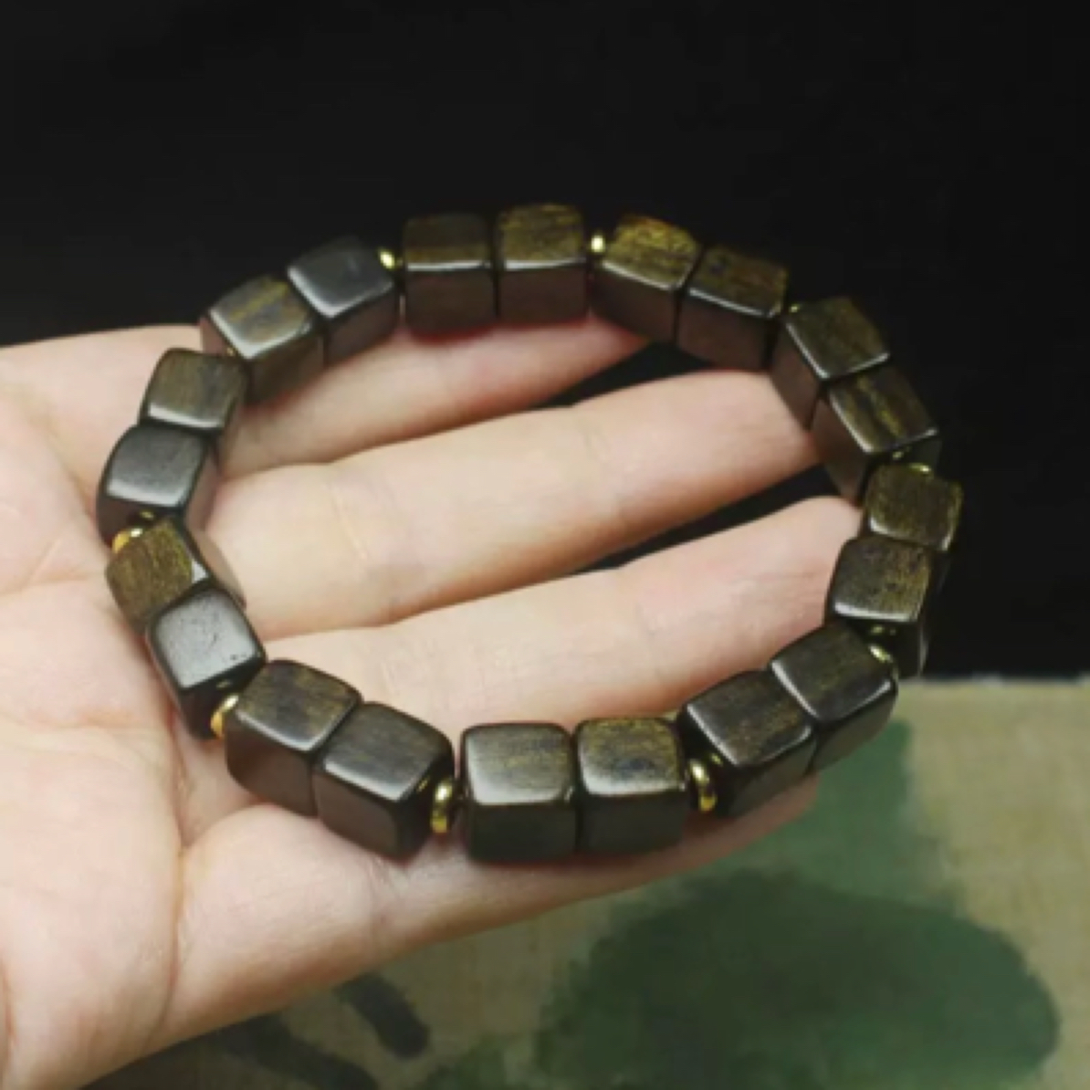 增香沉香木A315 精美手串 高端文玩手串-（无礼盒）