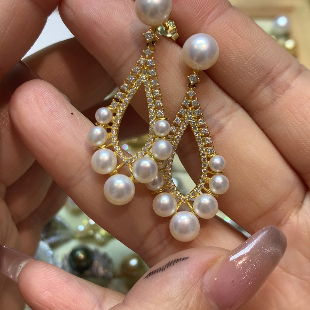 淡水珍珠耳饰未镶嵌