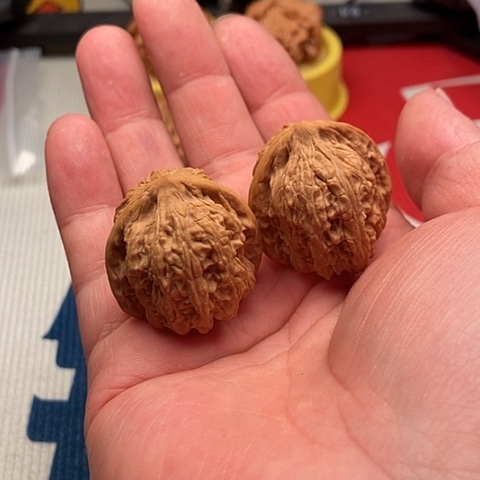 影***丶文玩核桃把件红宝石