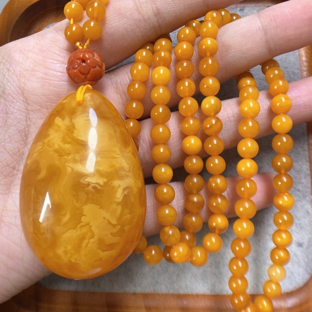 蜜蜡项链未镶嵌蜜蜡吊坠