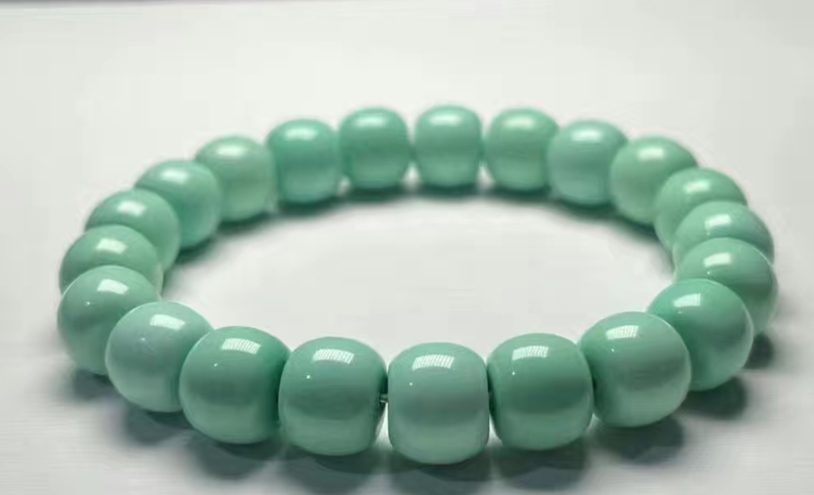 湖北十堰原产地发货高瓷高绿散珠单手串