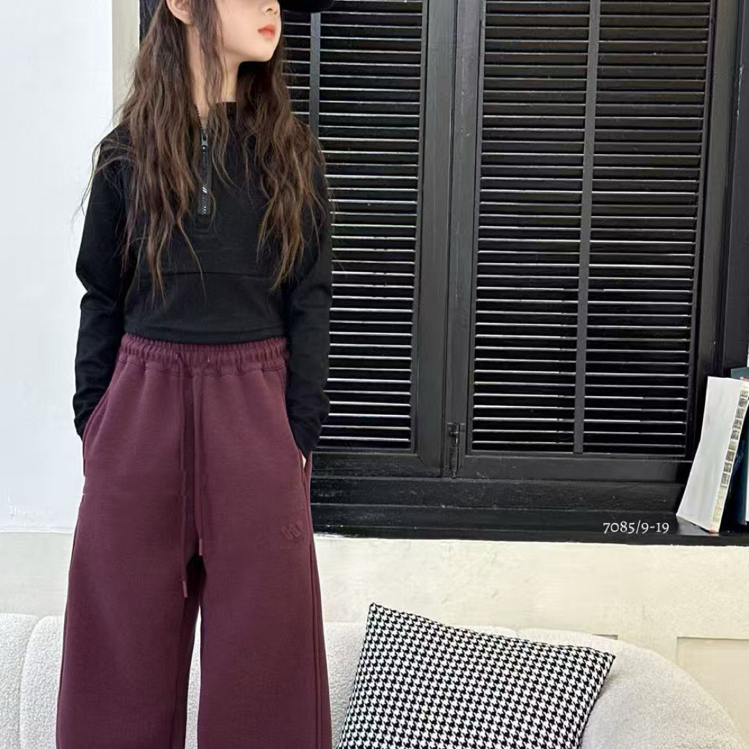 87085/17085高端潮流时尚百搭休闲童装时尚加绒休闲裤A10-4-2