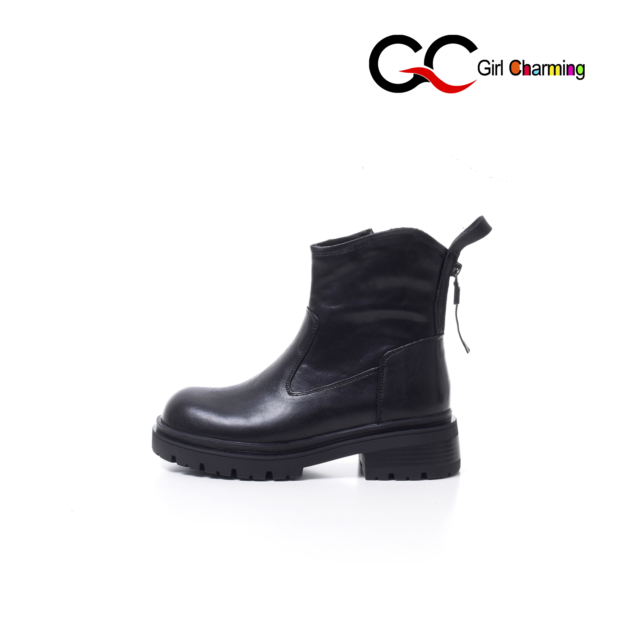 GC英伦风厚底瘦瘦靴马丁靴7135秋季时装保暖冬季短靴24DA7135H