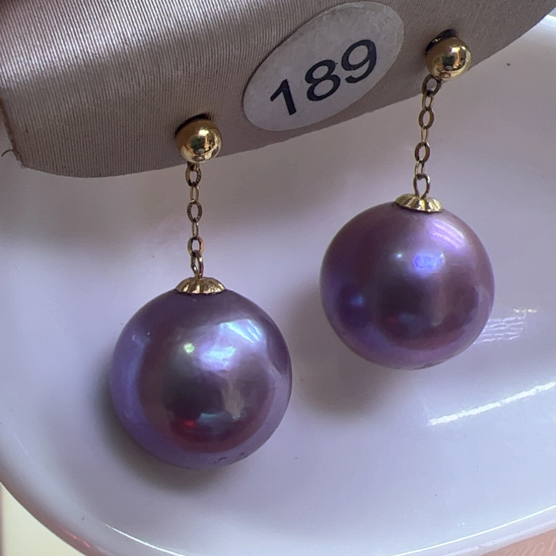 淡水珍珠耳饰18K金镶嵌