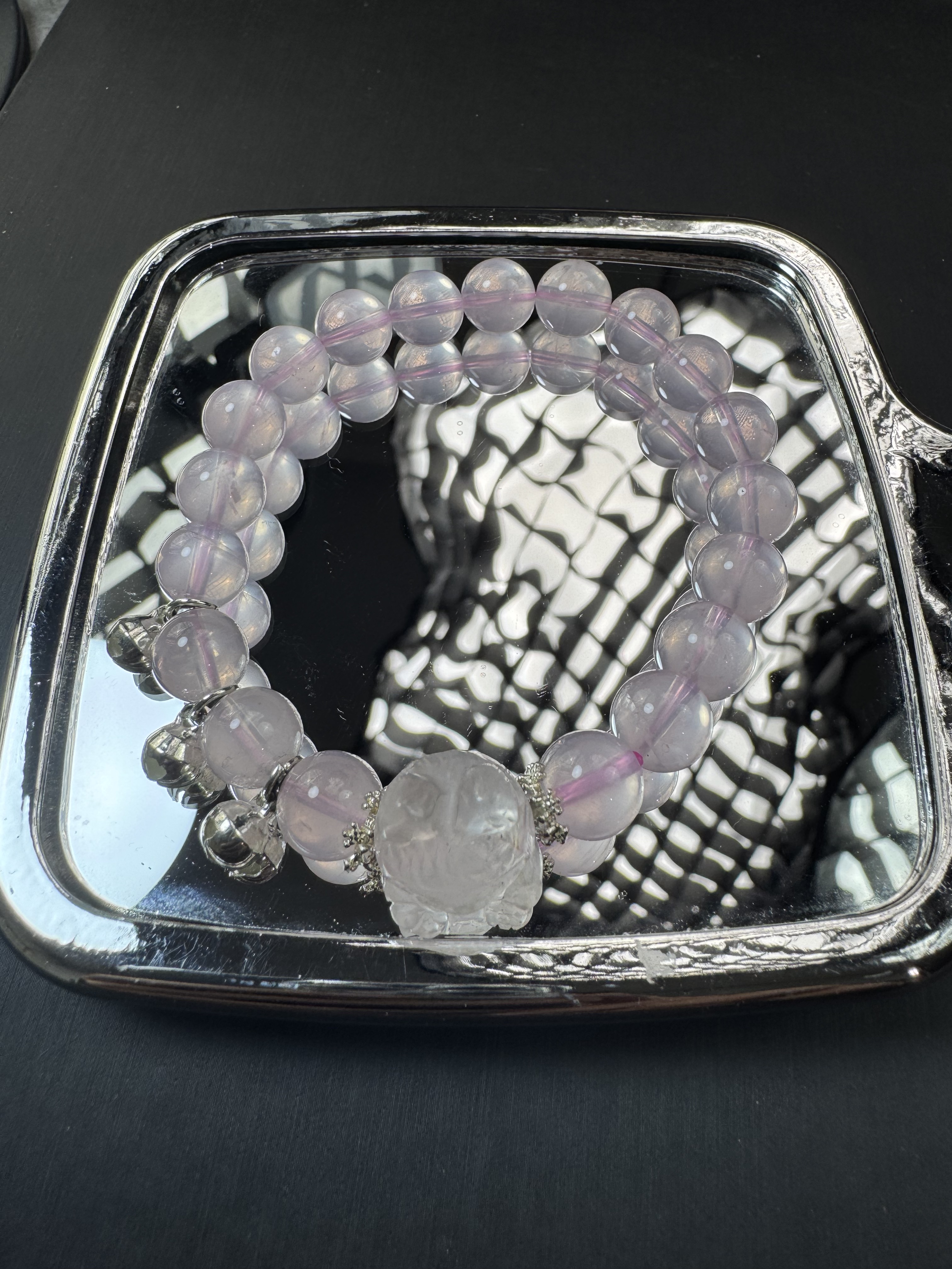 A365 原创粉水晶手链9mm+多样性发一