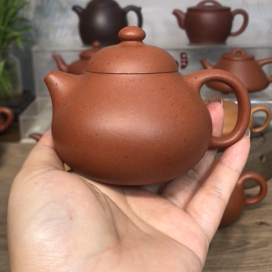 茶壶紫砂文旦老红泥半手160cc