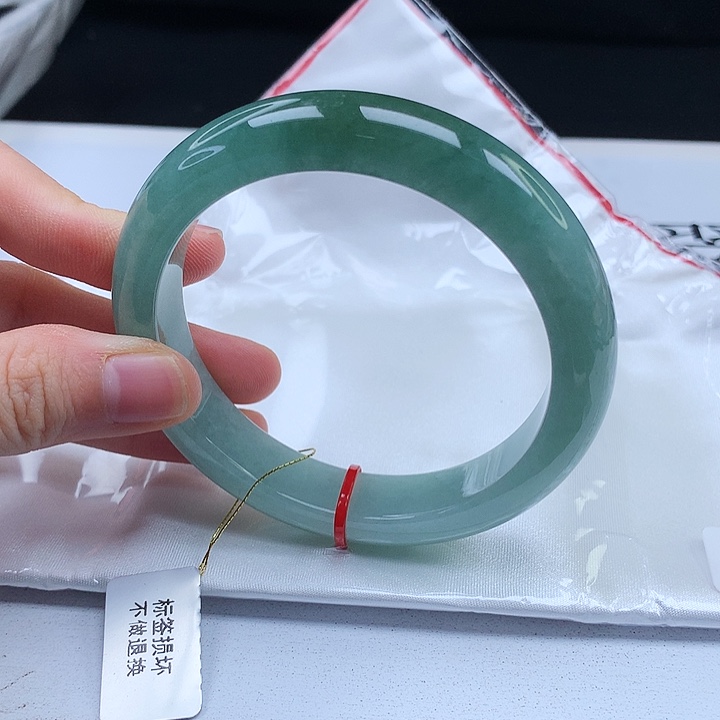 翡翠手镯未镶嵌缅甸天然a货手镯59+