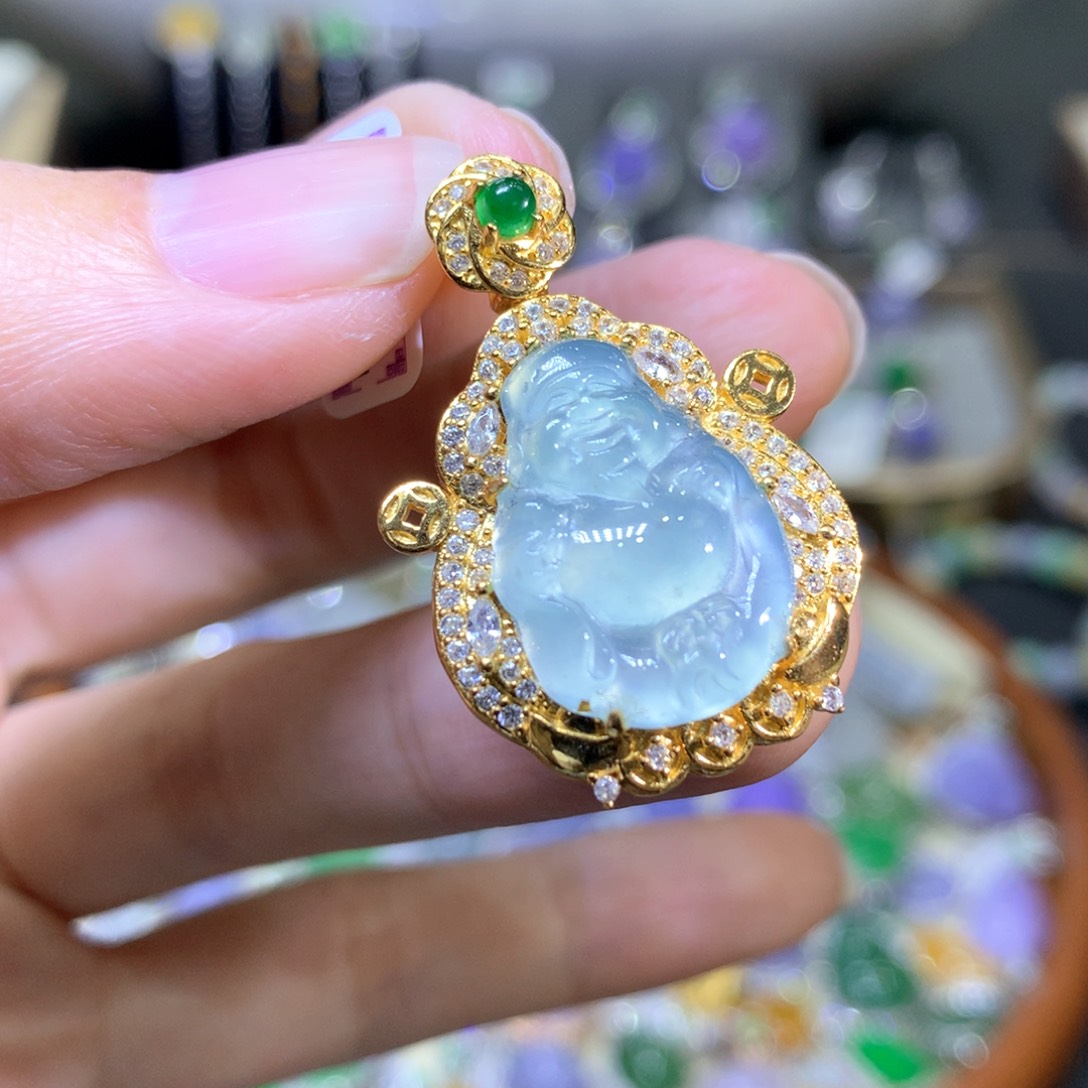 【闪购商品】翡翠颈饰未镶嵌翡翠吊坠项链