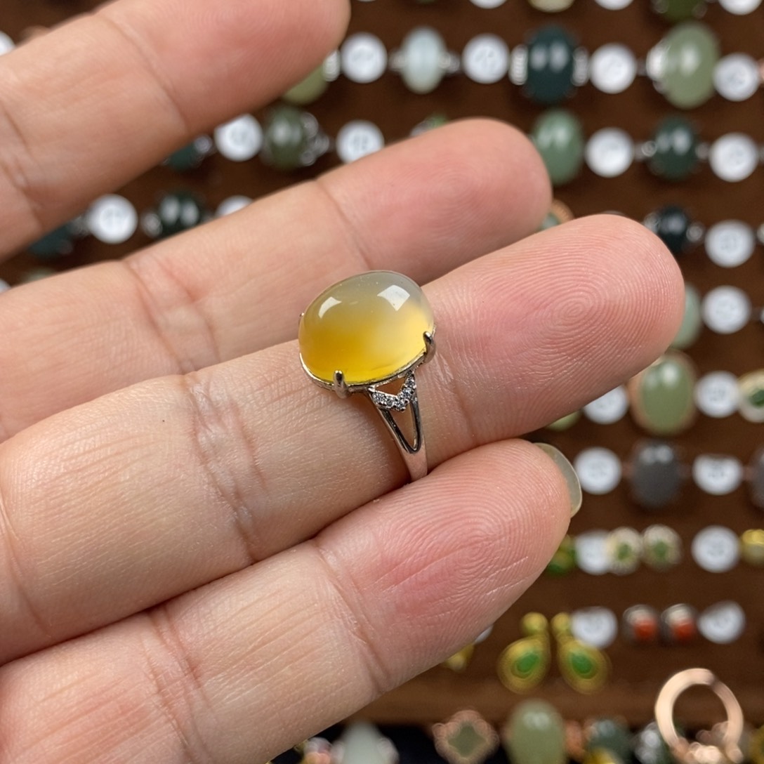 玛瑙/玉髓戒指合金