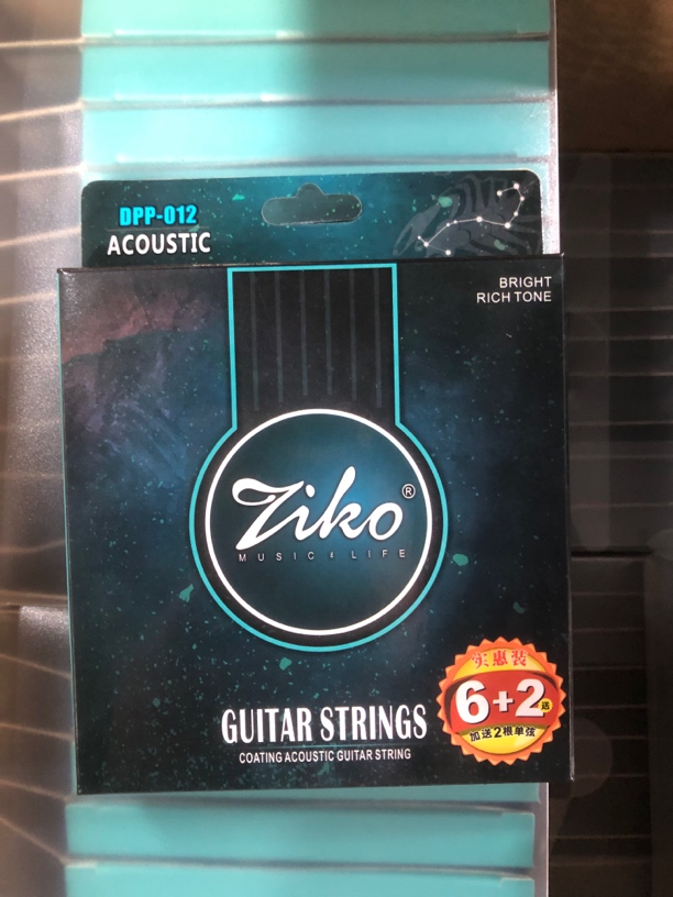 ZIKO立欧6+2镀膜吉他6根弦D吉他琴弦琴弦PP-011-012送两根单弦