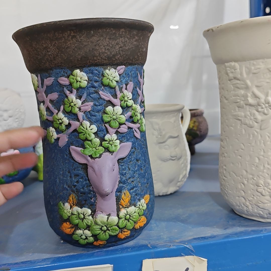 红陶吸水透气的白陶花盆凑满12发货