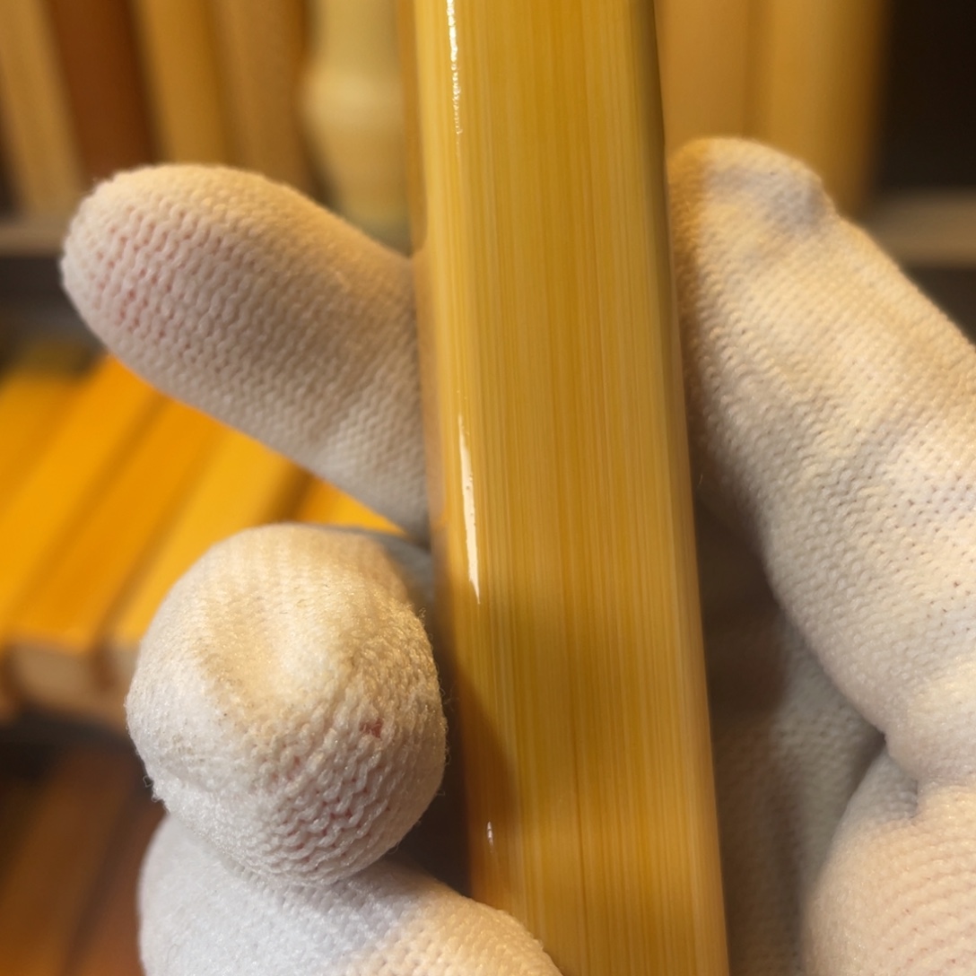 手工实心玉竹手把件