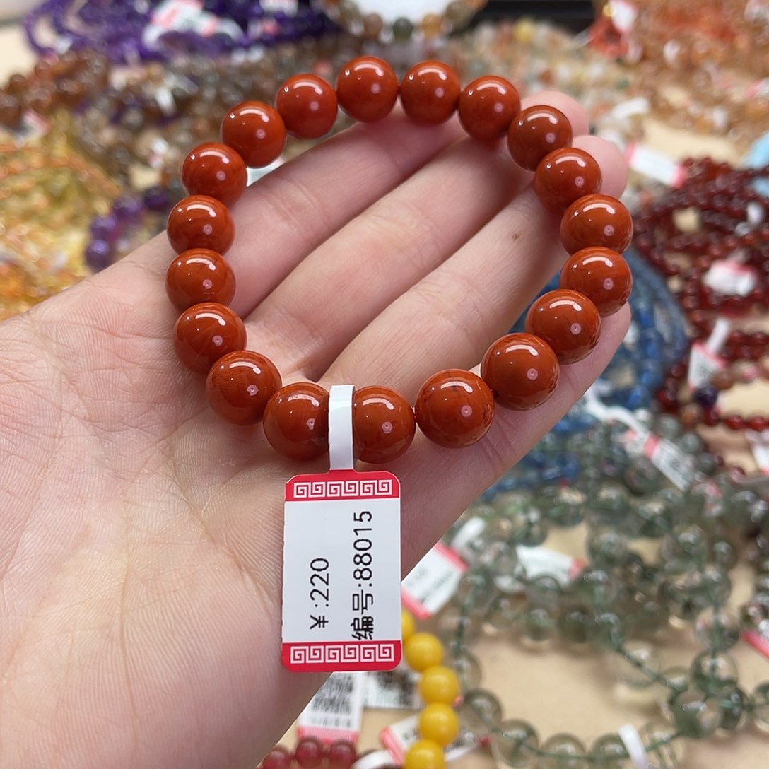 南红玛瑙手链未镶嵌单圈10.5mm