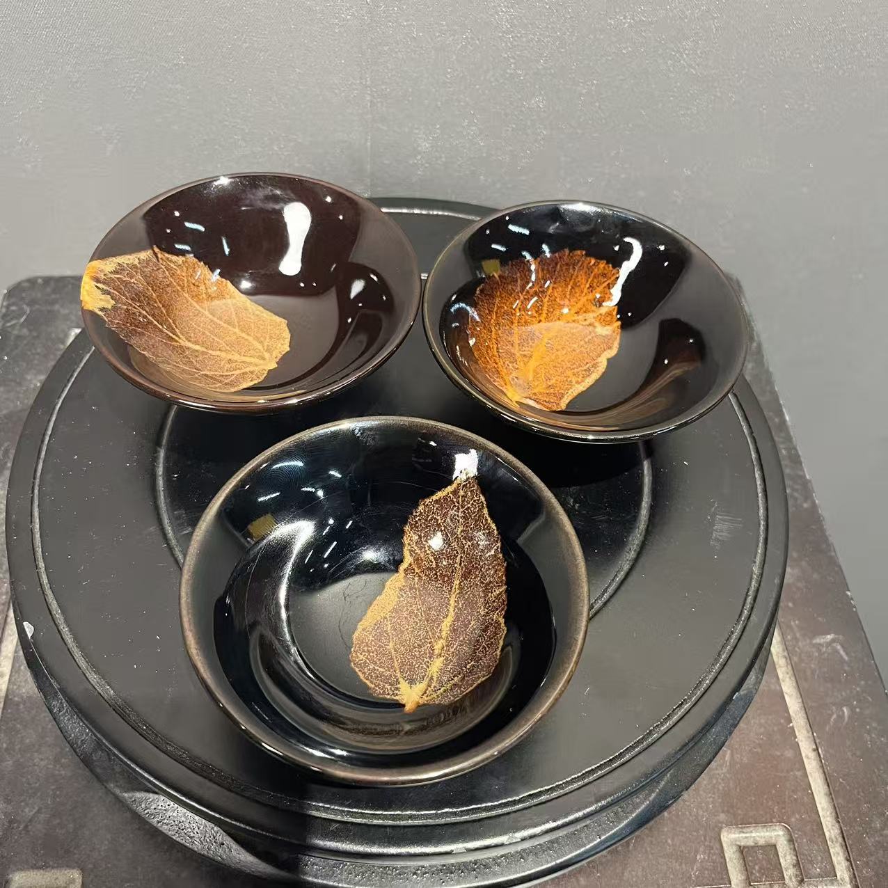 景德镇陶瓷木叶盏杯/任其一