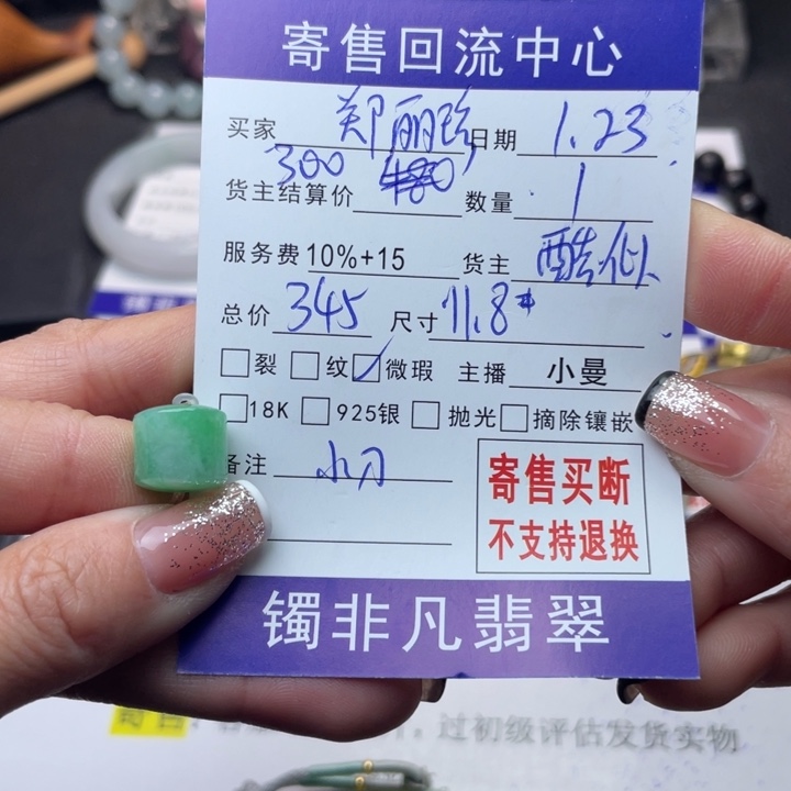 翡翠颈饰未镶嵌郑*珍