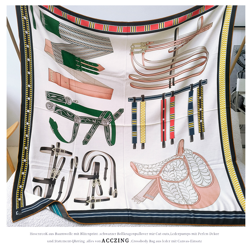 「马术密钥」135cm丝毛高品质保暖亲肤围巾秋冬新款女披肩大方巾