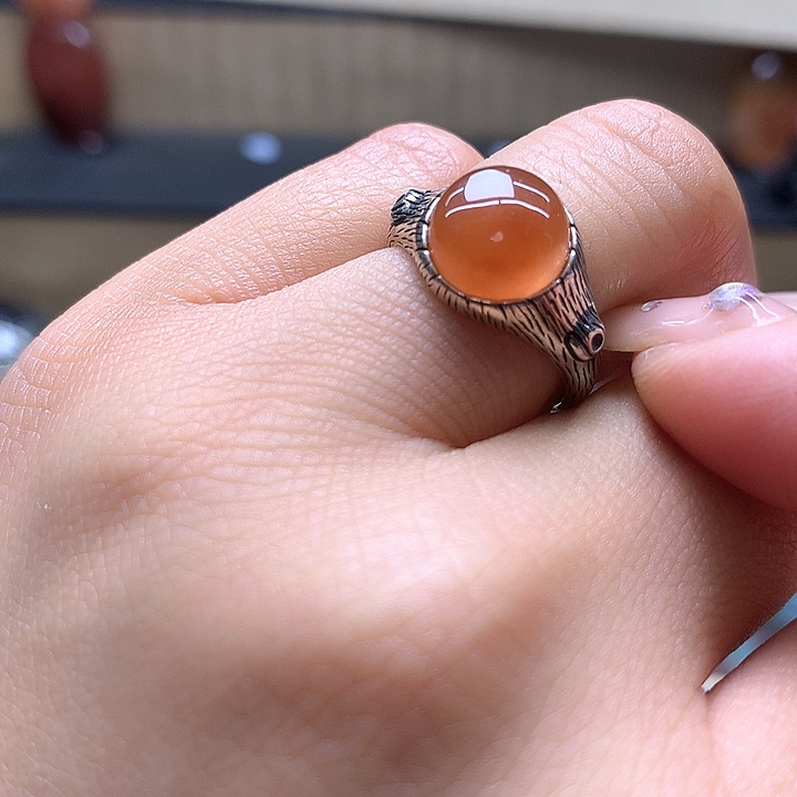 水晶水晶戒指银S925镶嵌