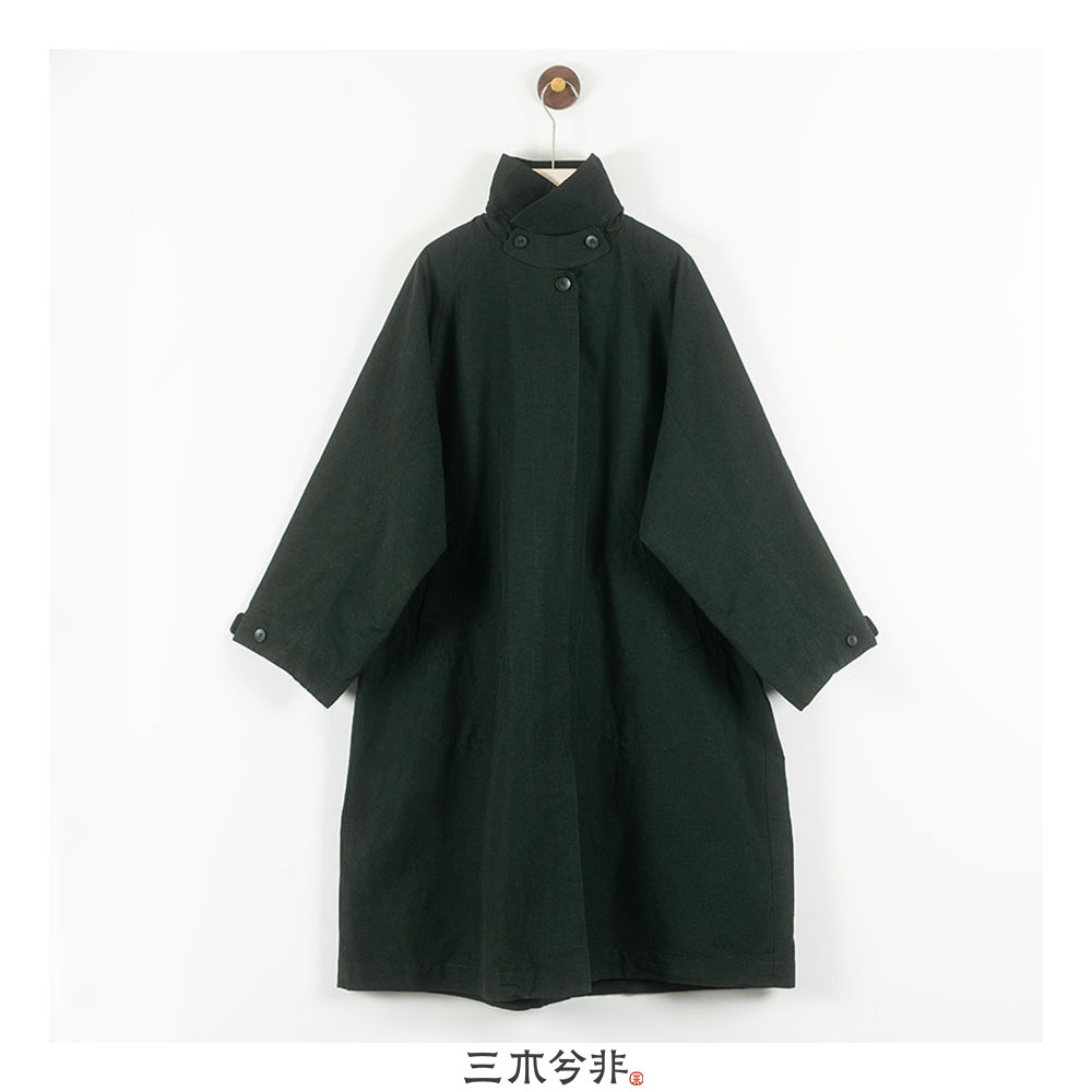 三木兮非 翻领休闲风衣 25XF0512 小众文艺舒适气质百搭森系秋季