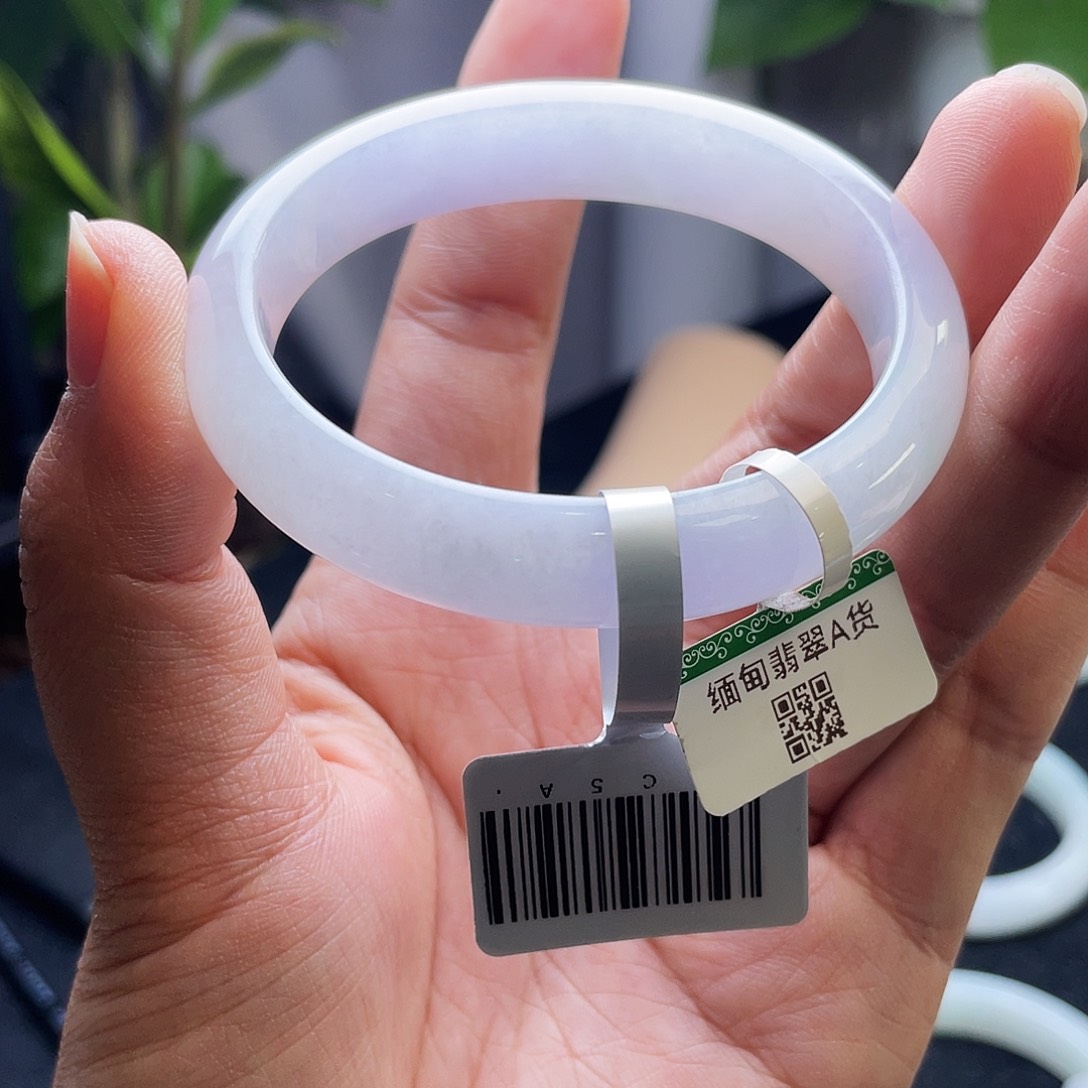 翡翠未镶嵌手镯54贵妃4