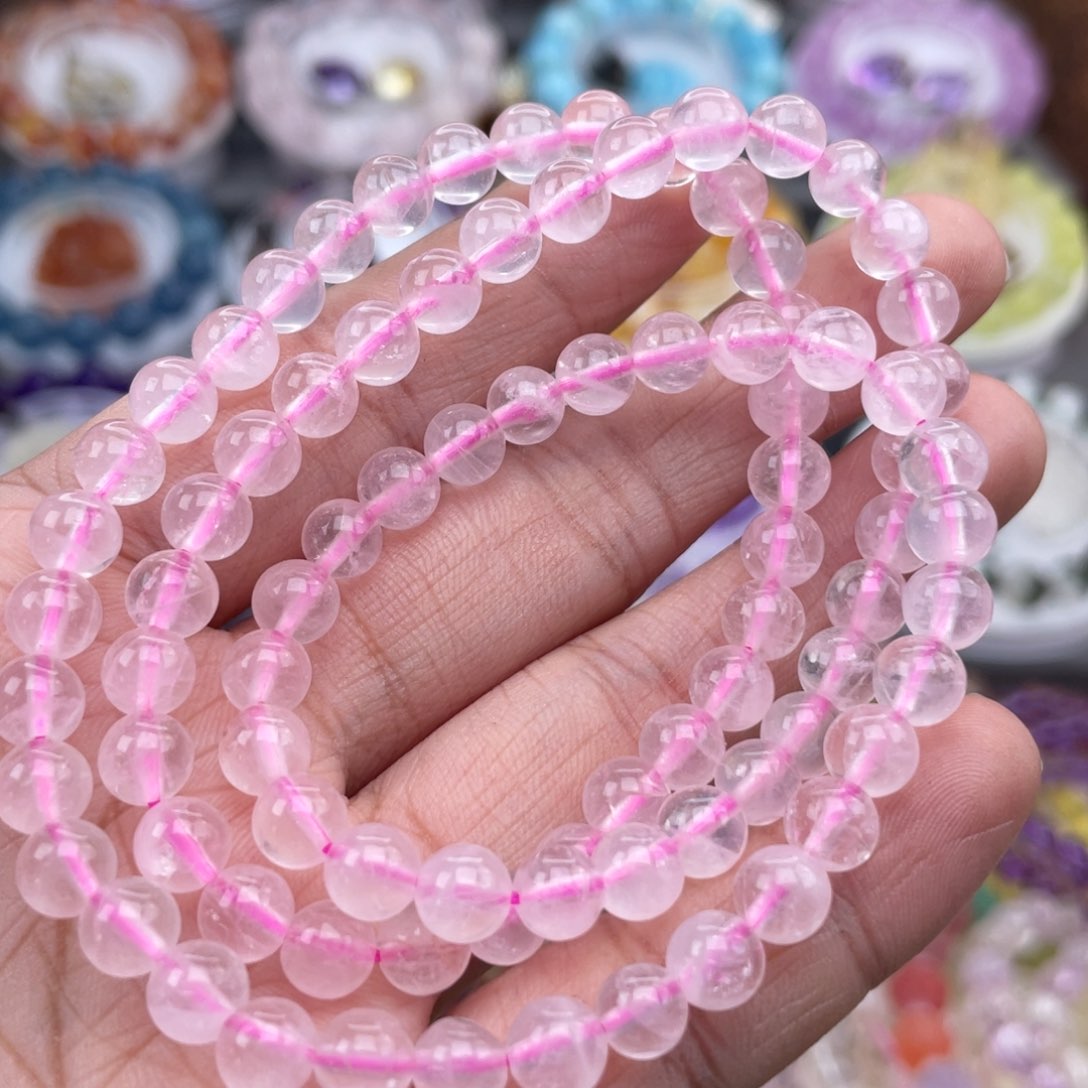 水晶手链未镶嵌粉水晶