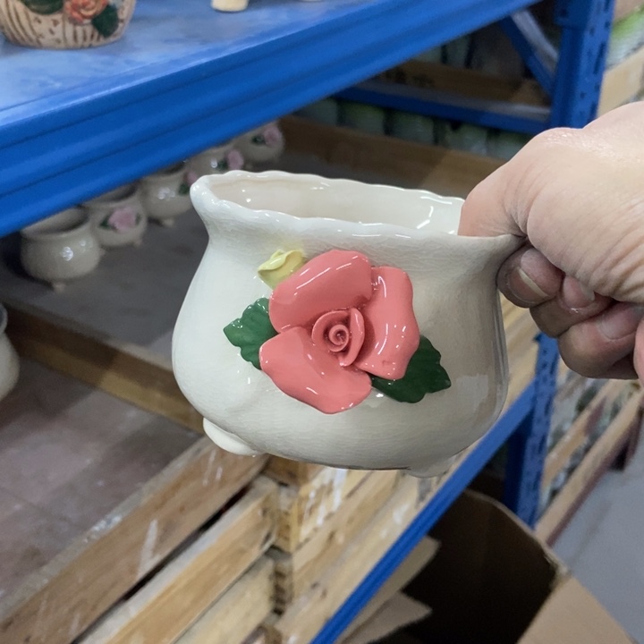 陶瓷花盆单场满9.9发10.5*8