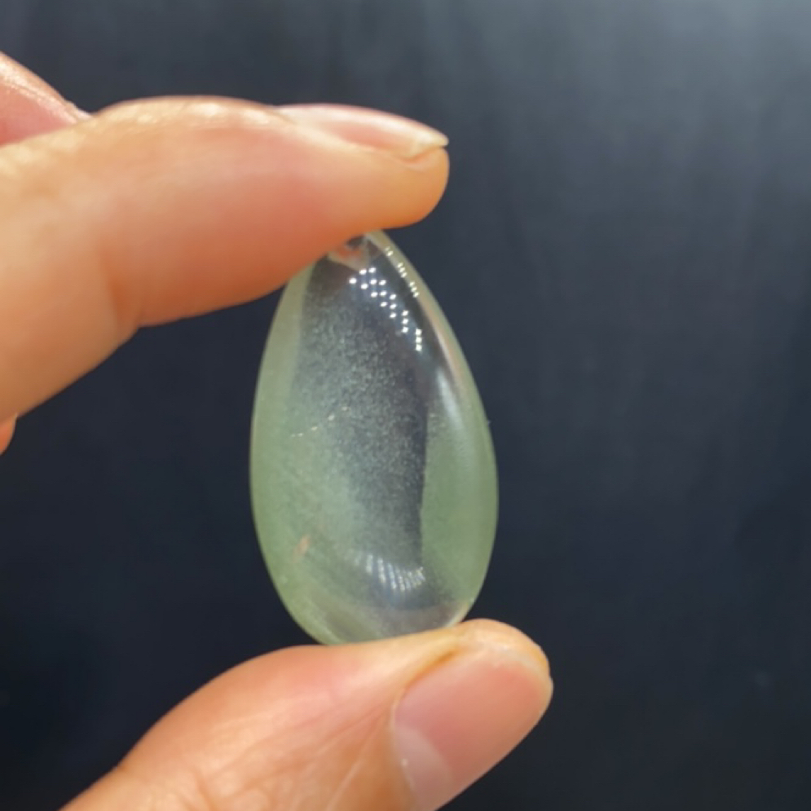 天然绿幽灵吊坠33*18.7*10mm