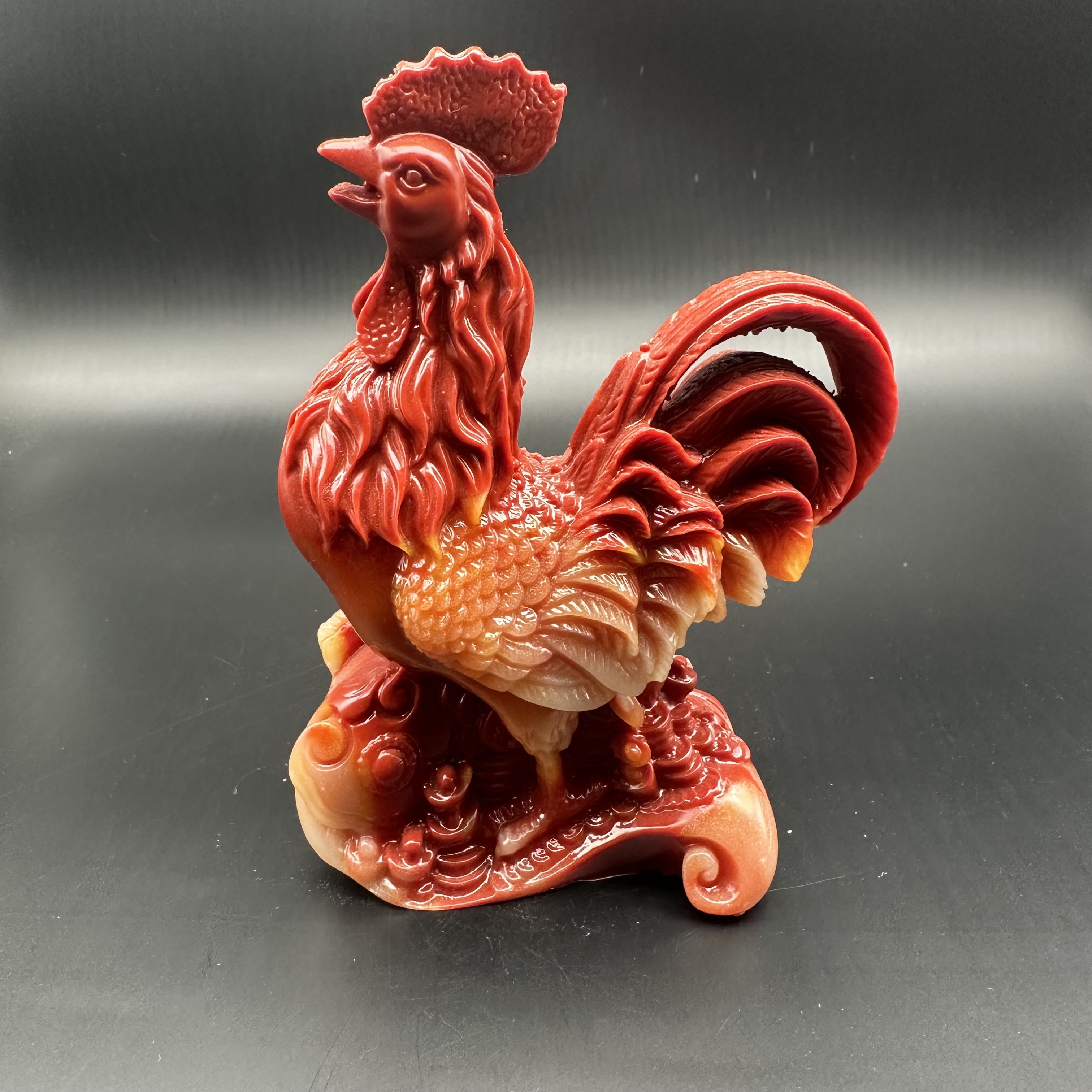 【精选】个性精美大公鸡 流水摆件1