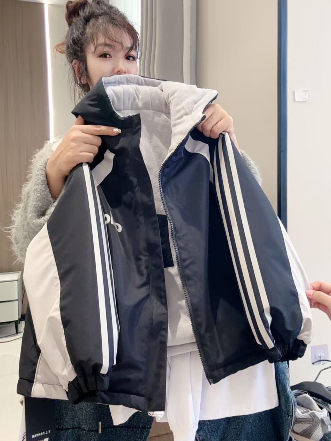 男童秋季双面穿时髦上衣2025新款春秋休闲洋气秋装青少年炸街棉服