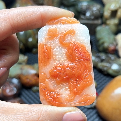 白玉菩提吊坠摆件